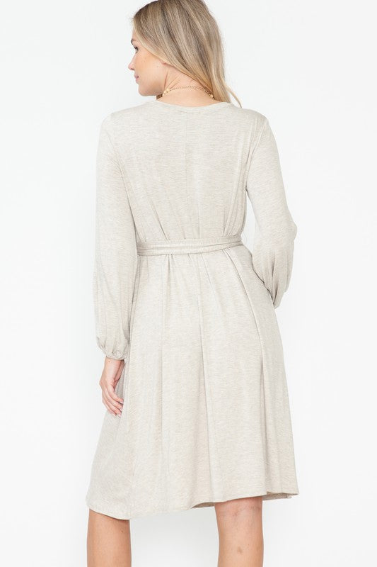 Bishop Sleeve Maternity Dress