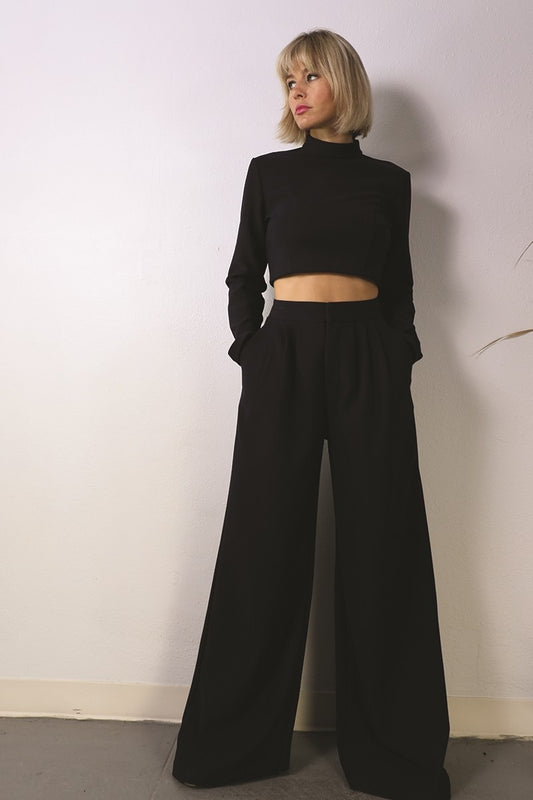 Crop Top and Pants Set