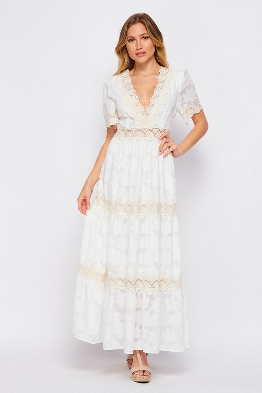 Floral Embroidery Maci Dress