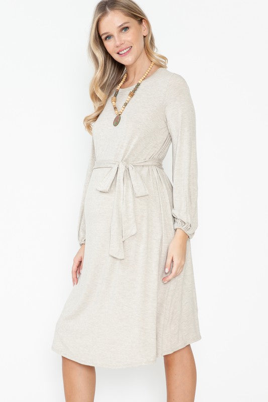 Bishop Sleeve Maternity Dress