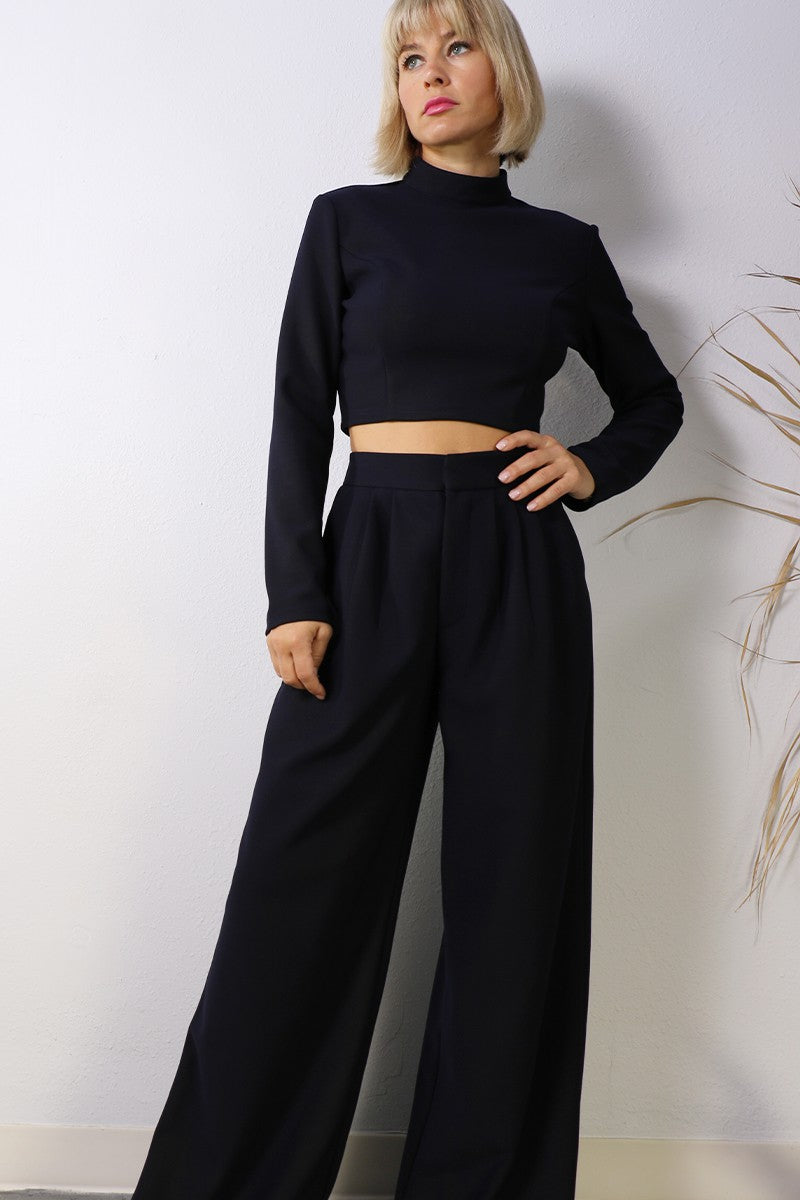 Crop Top and Pants Set