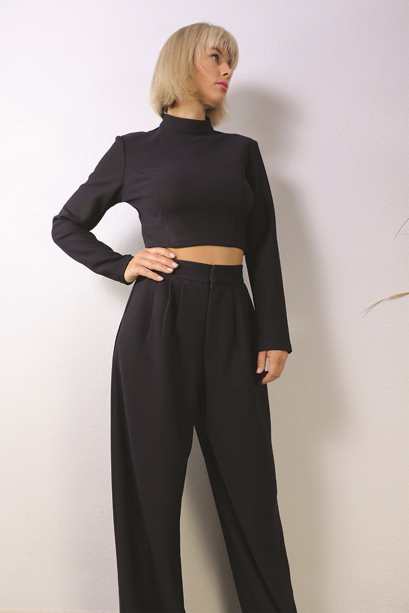 Crop Top and Pants Set