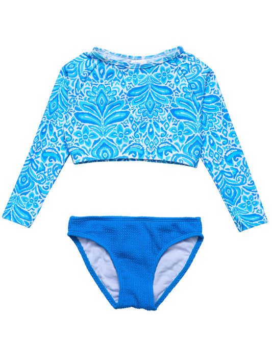 Santorini Blue Crop Rash Set