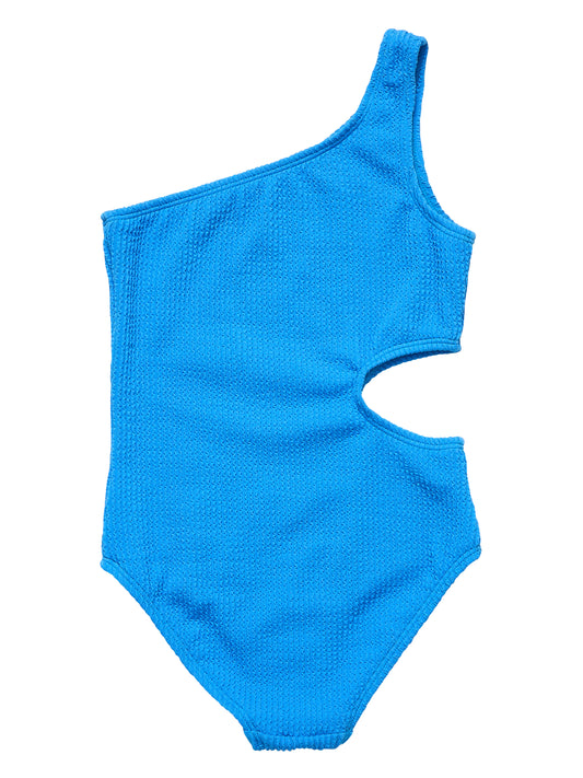 Marine Blue One Shoulder Swimsuit