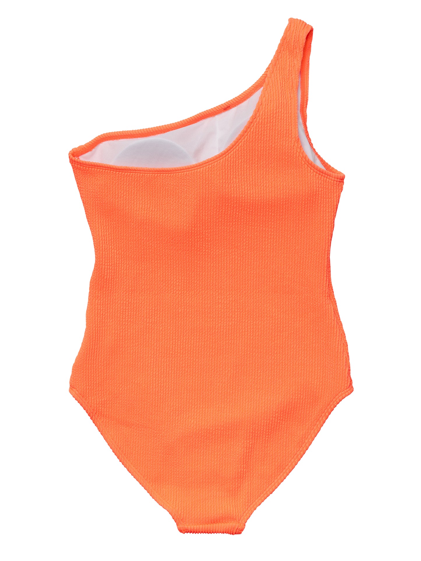 Ladies Tangerine One Shoulder Swimsuit