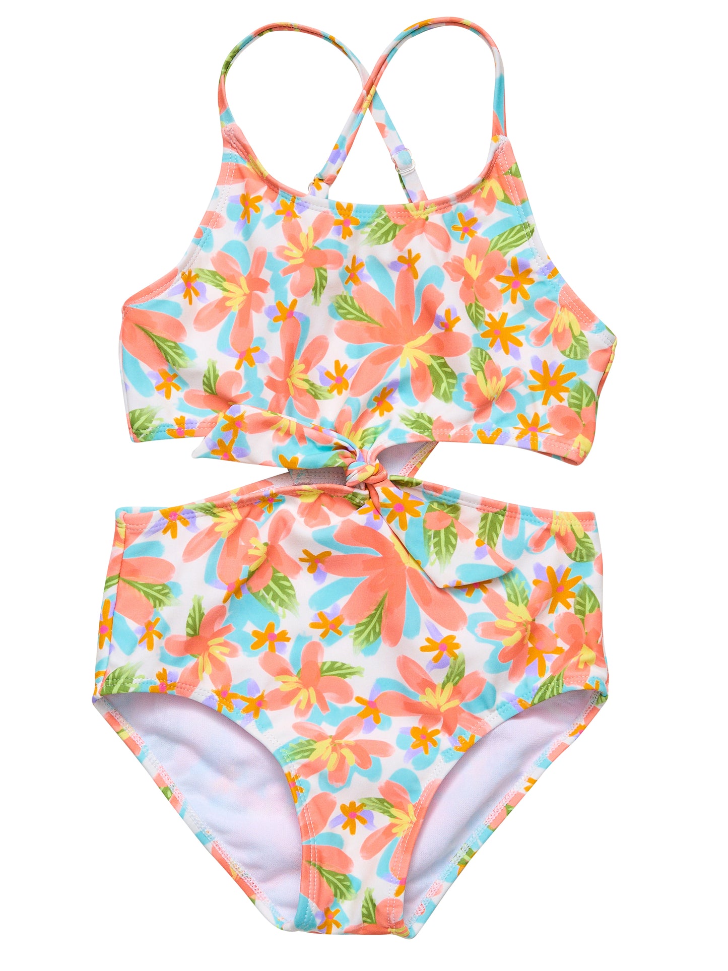 Hawaiian Luau Sustainable Cut Out Swimsuit