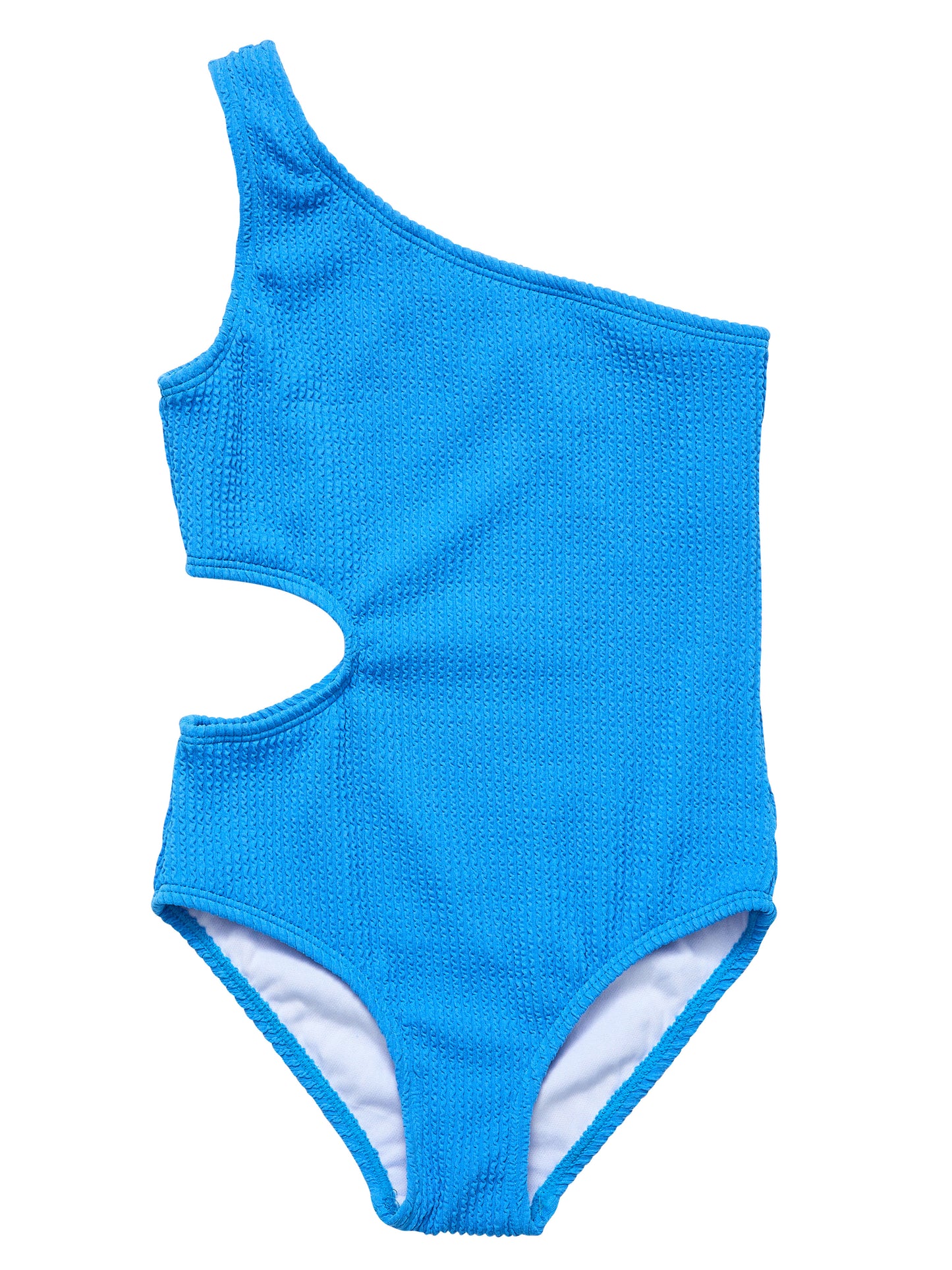 Marine Blue One Shoulder Swimsuit