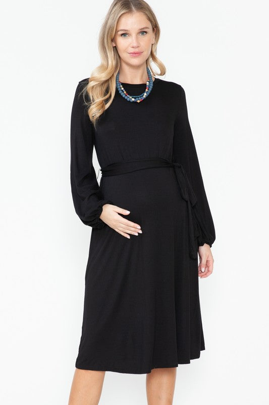 Bishop Sleeve Maternity Dress