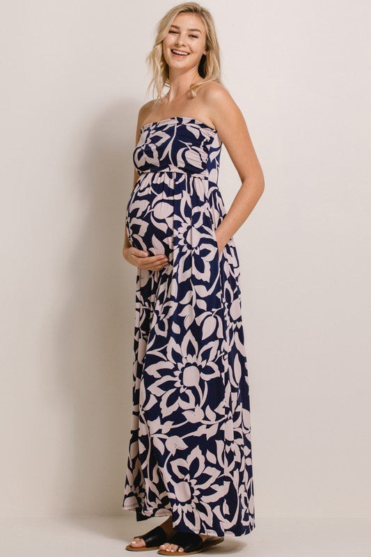 Floral Tube Maternity Dress