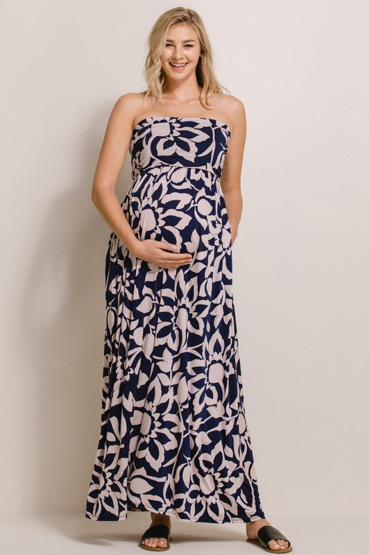 Floral Tube Maternity Dress