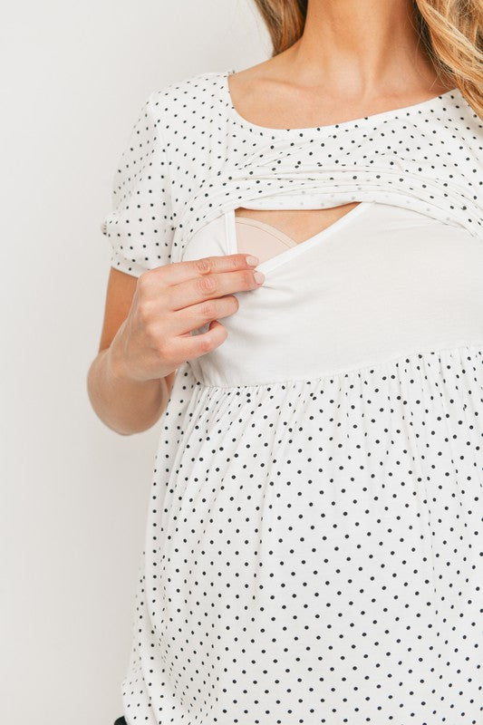 Polka Dot Nursing Shirt