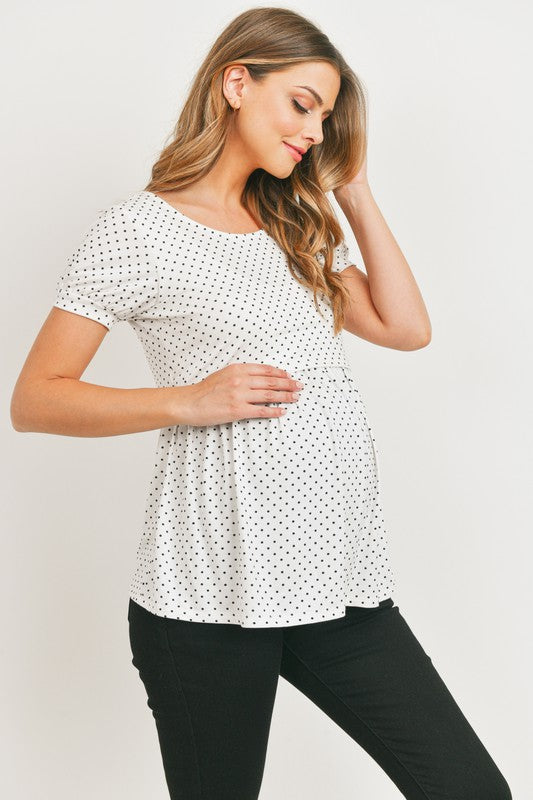 Polka Dot Nursing Shirt