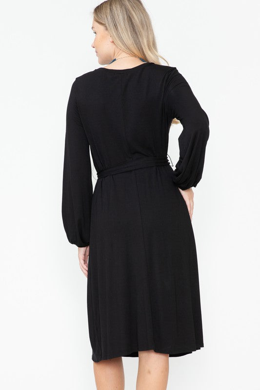 Bishop Sleeve Maternity Dress