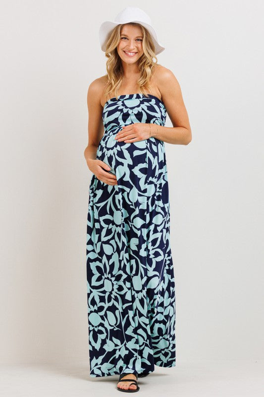 Floral Tube Maternity Dress