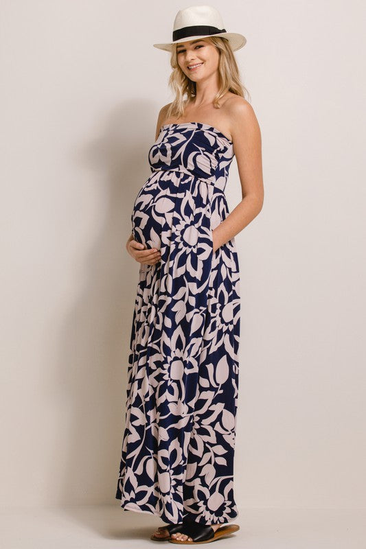 Floral Tube Maternity Dress